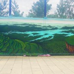The Orchard - external fence mural